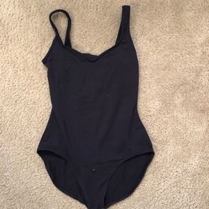 Black pinch back ballet leotard
